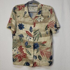 729. Alfred Dunner Button Down Shirt Floal Sz 14